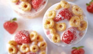 White Chocolate Strawberry Cheerios Cups Recipe