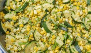 Fresh Corn with Zucchini and Herbs Recipe