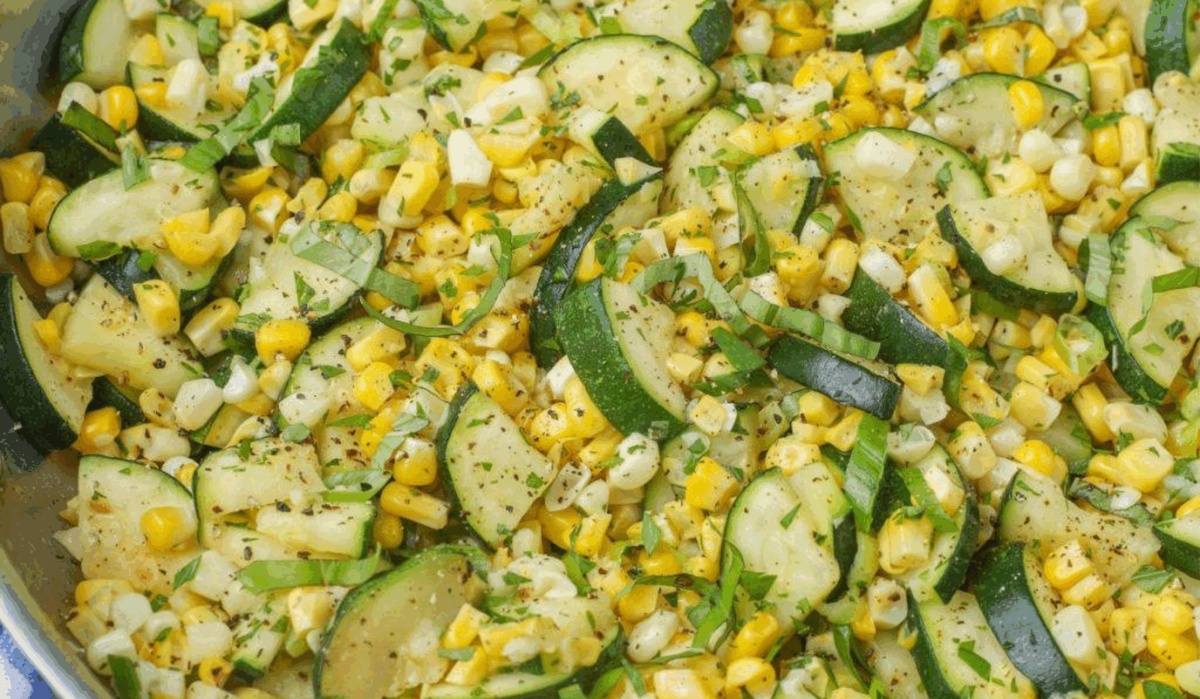 Fresh Corn with Zucchini and Herbs Recipe