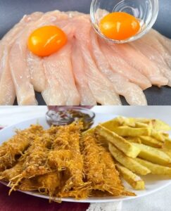 Crispy Parmesan Chicken with Seasoned Fries Recipe