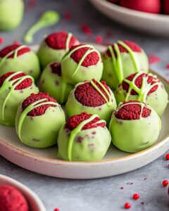 Grinch Oreo Balls with Red Velvet Oreos Recipe