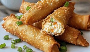 Crispy Crab Rangoon Egg Rolls Recipe