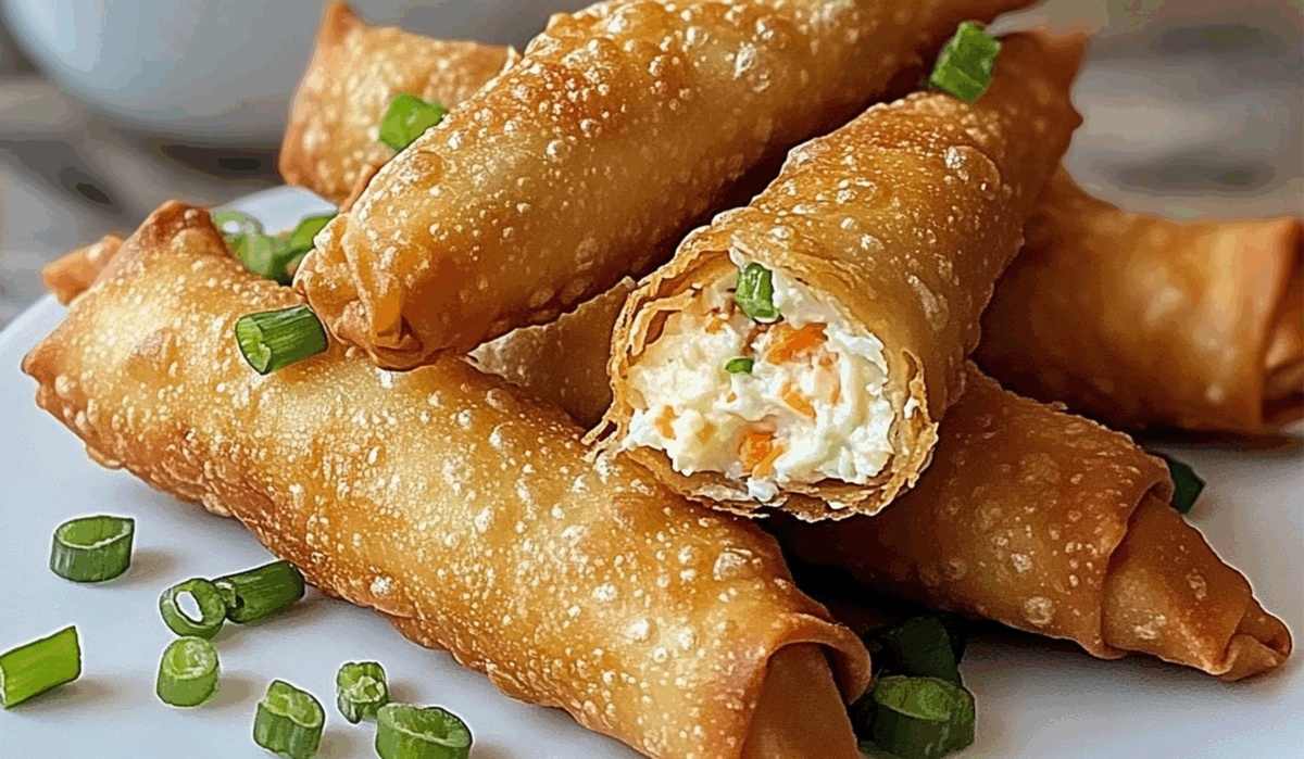 Crispy Crab Rangoon Egg Rolls Recipe