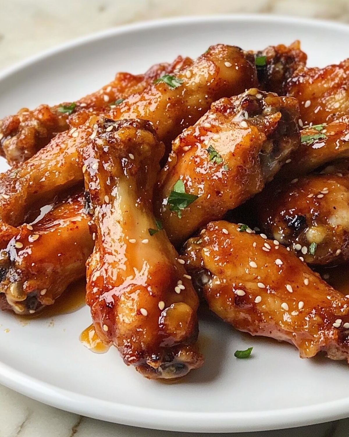 Crispy Honey Sriracha Chicken Wings Recipe