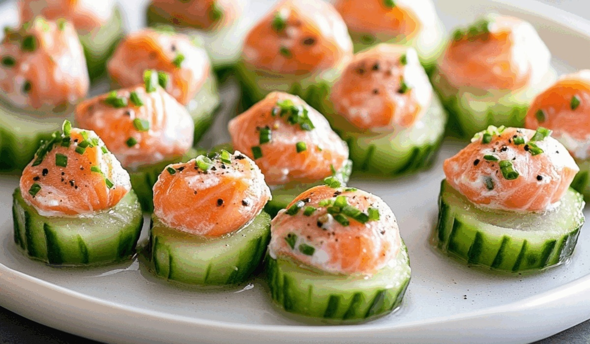 Smoked Salmon Cucumber Bites Recipe