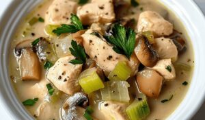 Chicken Mushroom Leek Soup Recipe