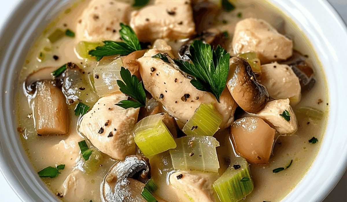 Chicken Mushroom Leek Soup Recipe
