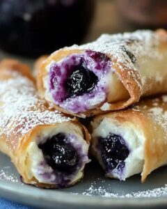 Blueberry Cream Cheese Egg Rolls Recipe