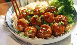 Asian Glazed Turkey Meatballs Recipe