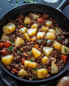 Ground Beef and Potatoes Skillet Recipe