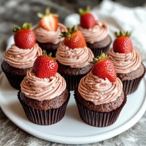 Chocolate Strawberry Cupcakes Recipe