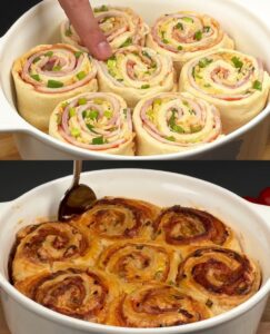 Bacon and Cheese Puff Pastry Rolls Recipe