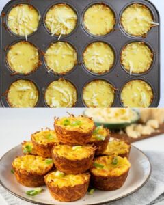 Cheesy Egg and Hash Brown Cups Recipe