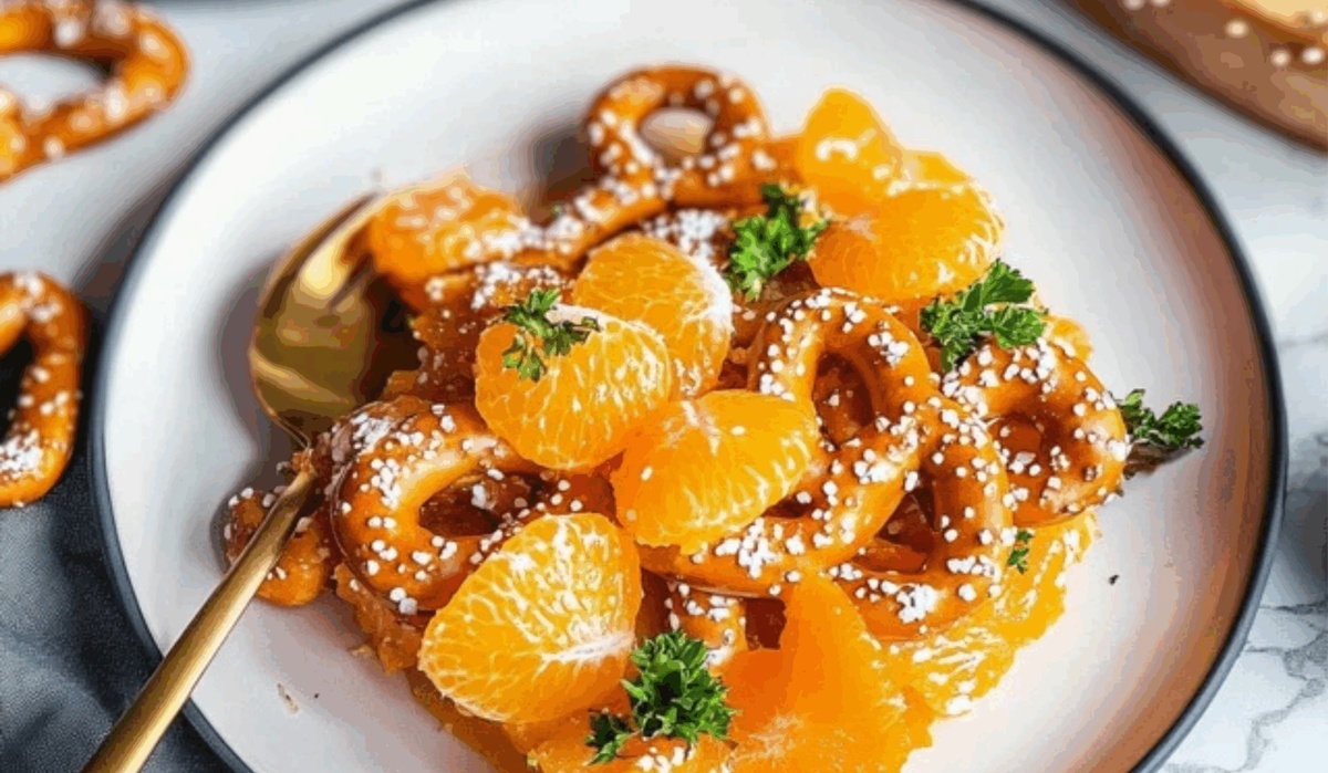 Mandarin Orange Pretzel Salad Recipe