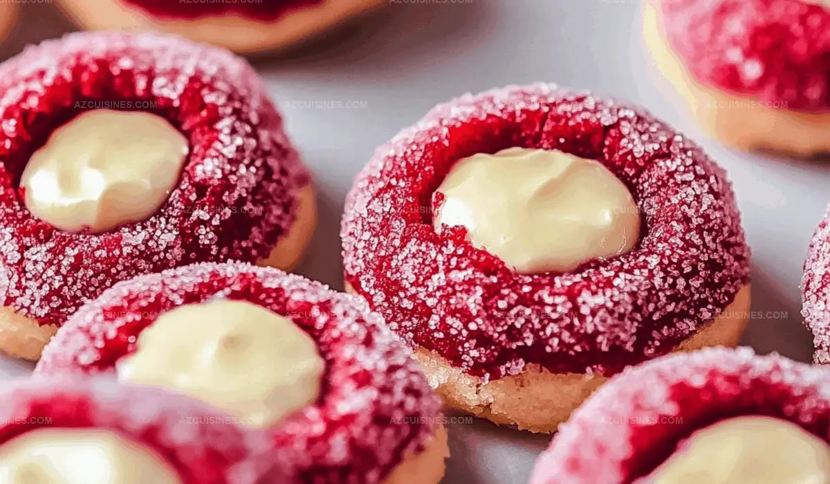 Red Velvet Thumbprint Cookies With Cream Cheese Recipe