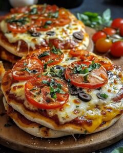 Juicy Mozzarella Pizza Burgers Recipe
