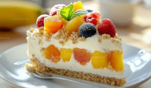 Tropical Fruits Cheesecake Crumb Cake Recipe
