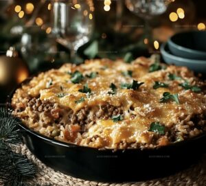 Cheesy Ground Beef And Rice Casserole Recipe