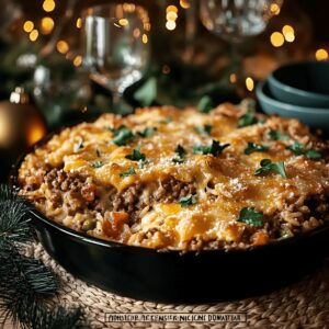 Cheesy Ground Beef And Rice Casserole Recipe