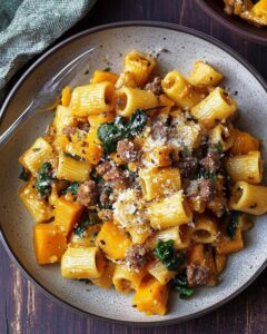 Rigatoni with Butternut Squash and Spicy Sausage Recipe