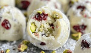 Cranberry Pistachio White Chocolate Truffles Recipe