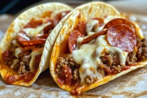 Meat Lovers Pizza Tacos Recipe