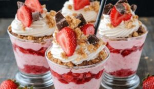 No-Bake Strawberry Cheesecake Parfaits Recipe