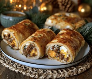 Easy Sausage, Egg And Cheese Breakfast Roll-Ups Recipe