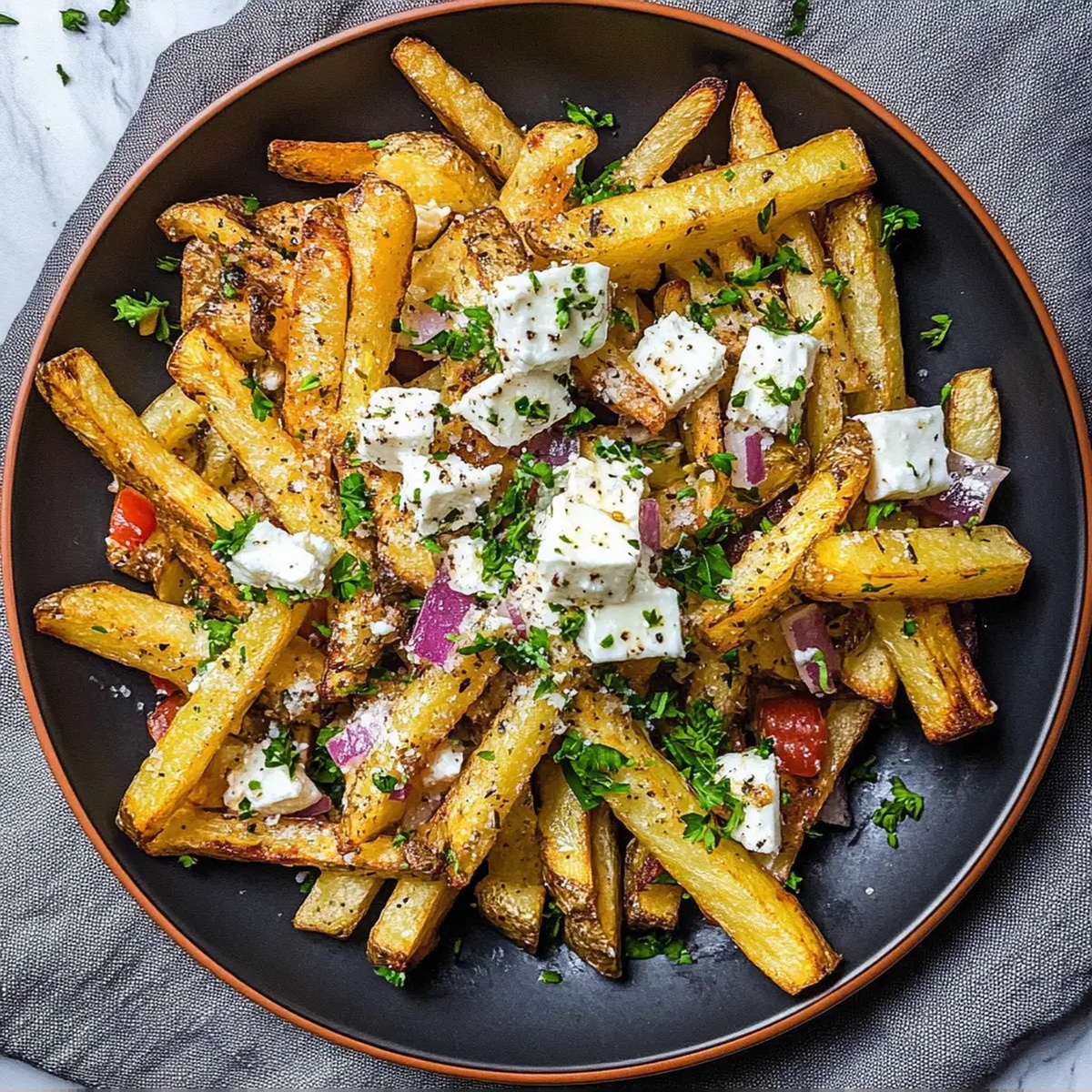 Greek Fries with Feta and Herbs Recipe
