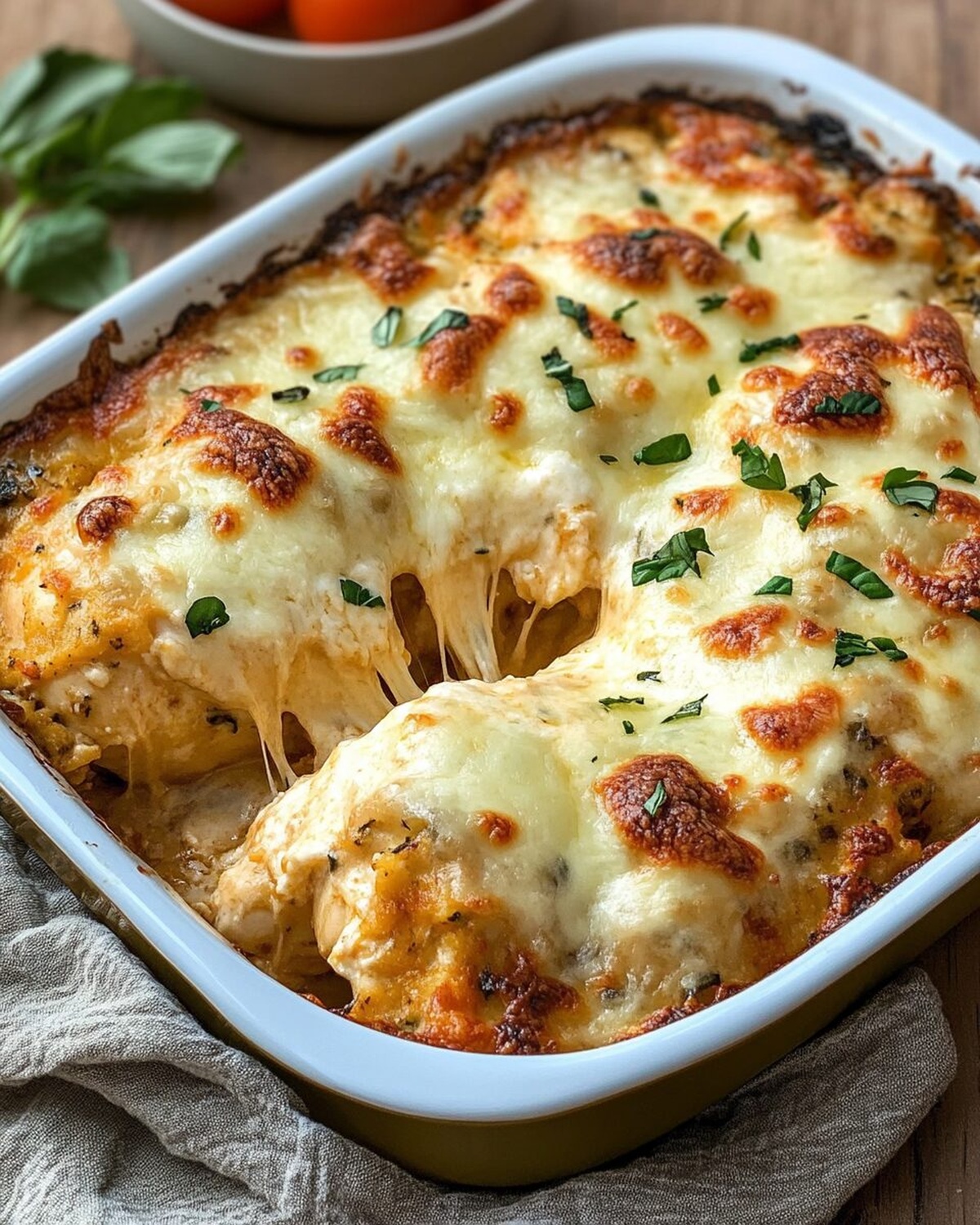 Cheesy Mozzarella Chicken Bake Recipe
