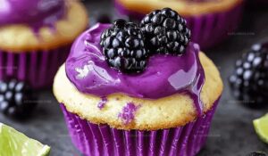 Blackberry Lime Cheesecake Cupcakes Recipe