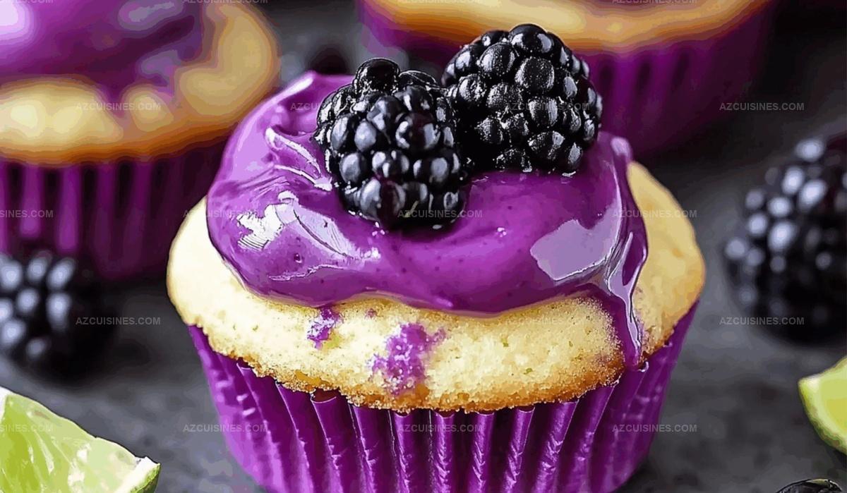 Blackberry Lime Cheesecake Cupcakes Recipe