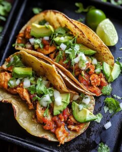 Crispy Poblano Chicken Tacos with Avocado-Jalapeno Salsa Recipe