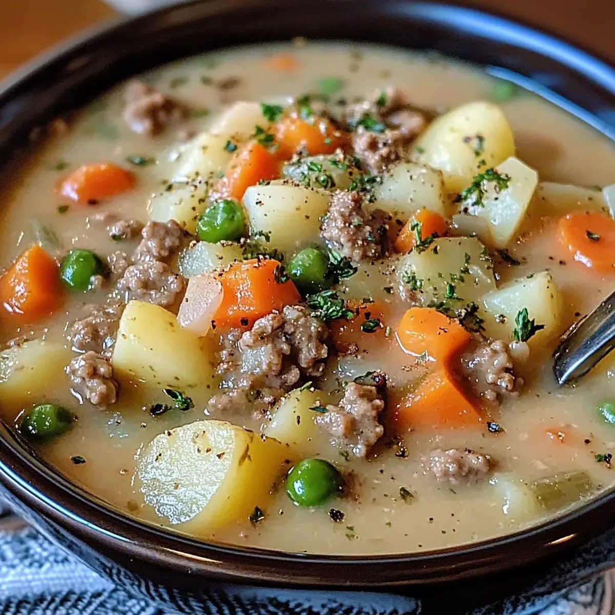 Crockpot Hamburger Potato Soup Recipe