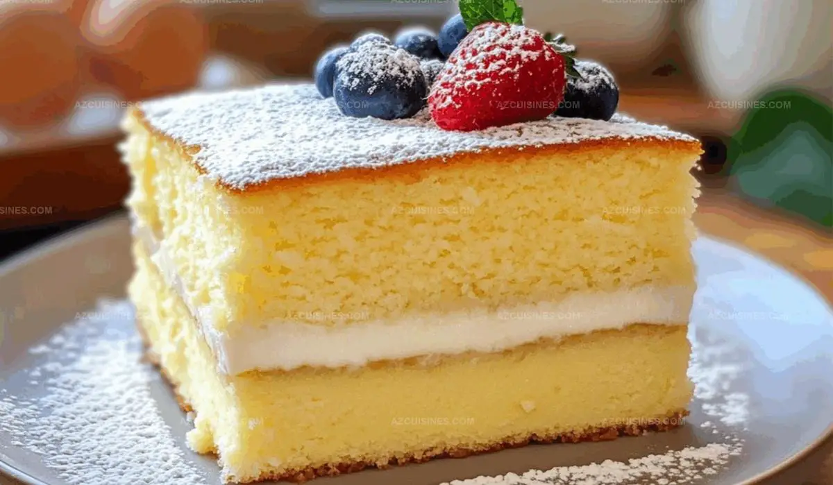 Vanilla Magic Custard Cake Recipe