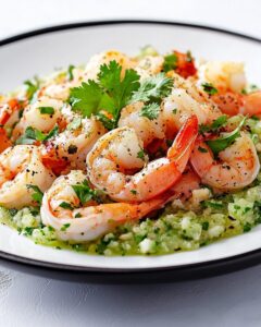Shrimp in Green Salsa with a Velvety Sauce Recipe