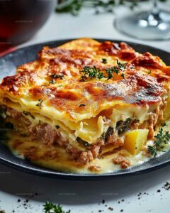 Creamy Pork and Potato Lasagne Recipe