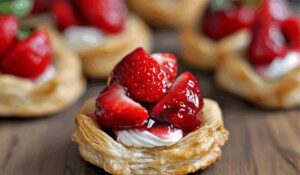 Strawberry Filled Mini Puff Pastries Recipe