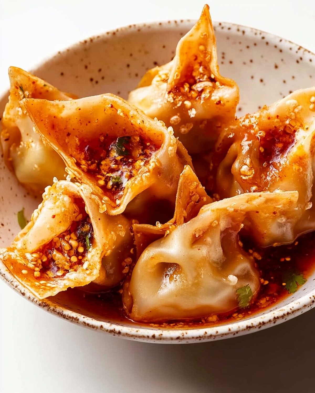 Juicy Dumplings in Fragrant Garlic-Chili Oil Recipe