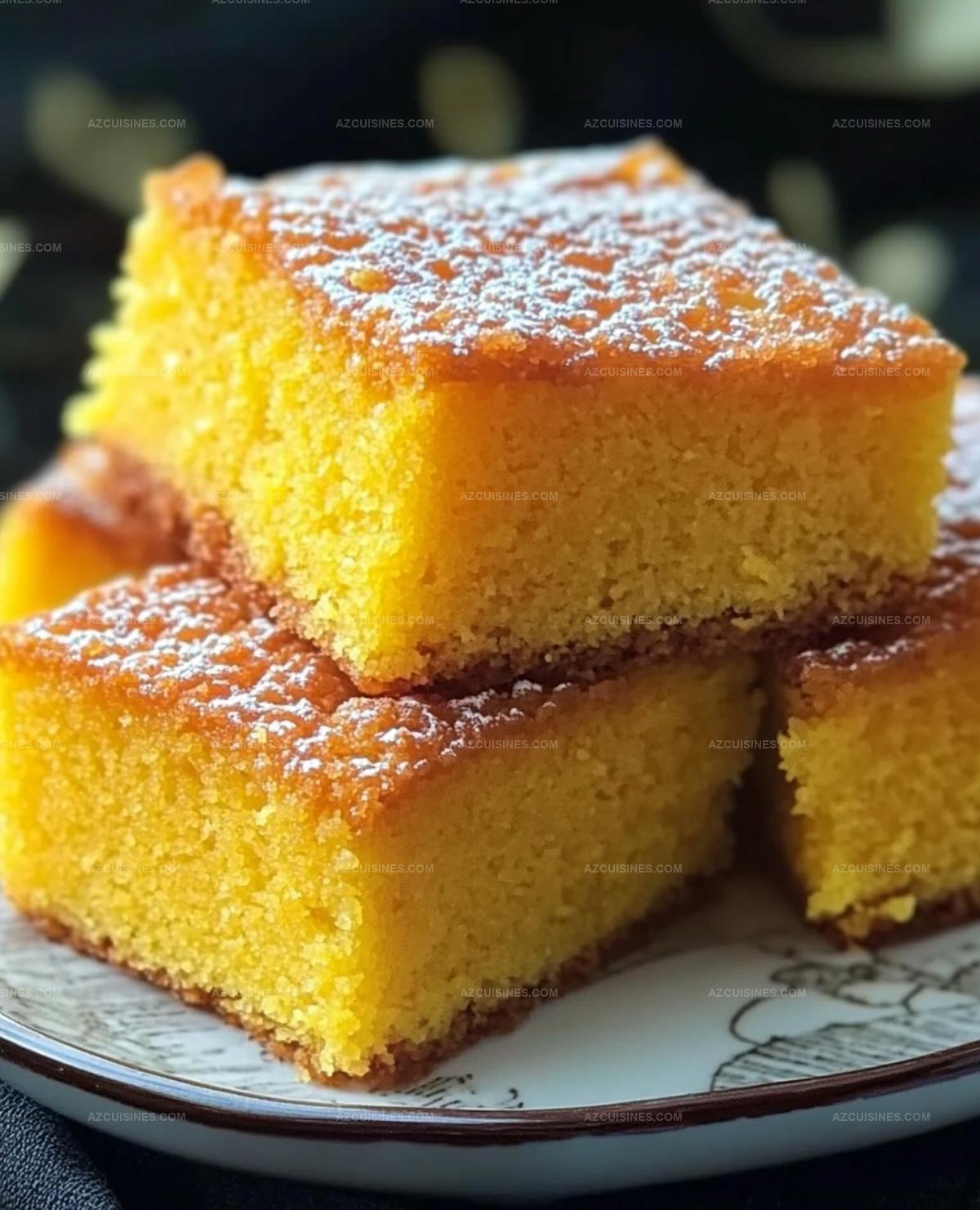 Semolina Turmeric Cake (Sfoof) Recipe