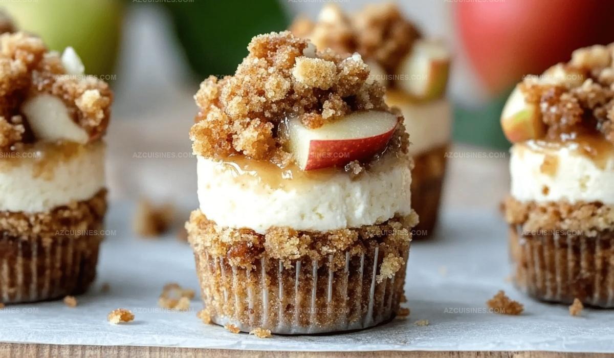 Apple Crisp Mini Cheesecakes Recipe