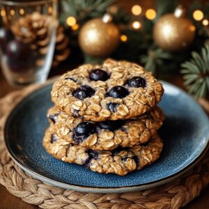 Banana Blueberry Oatmeal Breakfast Cookies Recipe