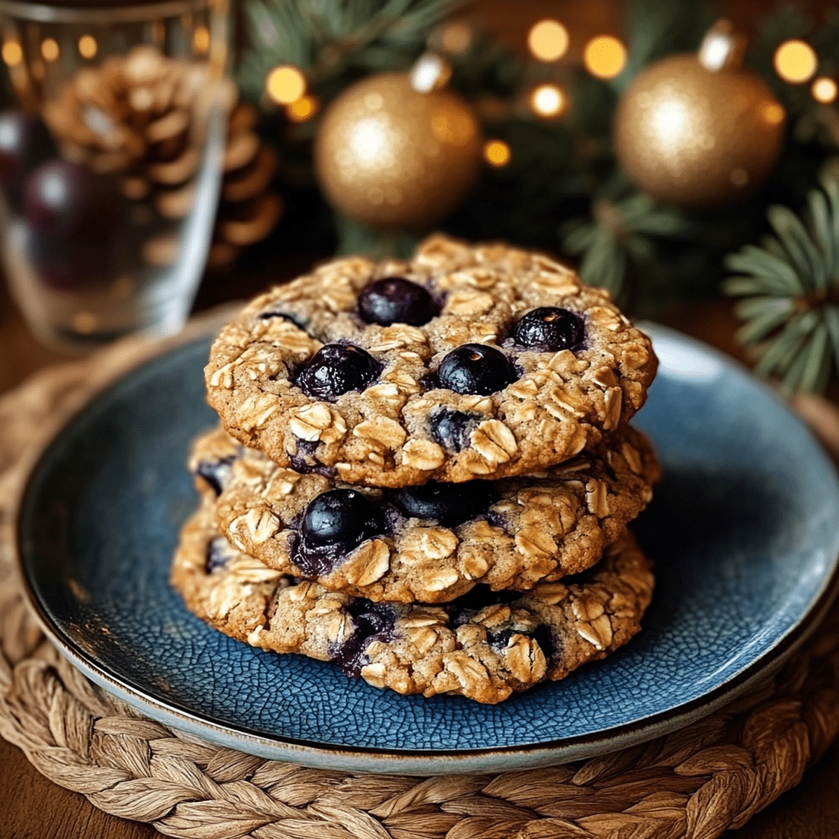 Banana Blueberry Oatmeal Breakfast Cookies Recipe
