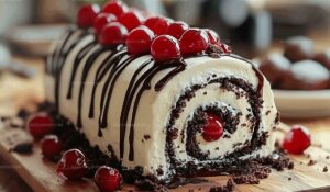 Black Forest Roll Cake Recipe