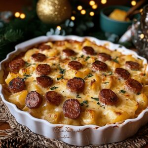 Kielbasa Sausage Cheesy Potato Casserole Recipe