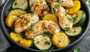 Chicken Breast with Zucchini and Squash Recipe