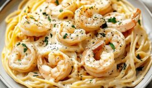 Creamy Garlic Shrimp Pasta Recipe