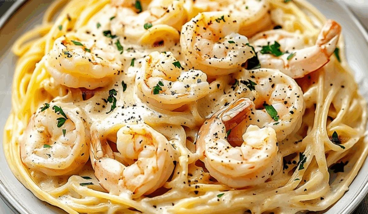 Creamy Garlic Shrimp Pasta Recipe