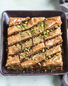 Decadent Pistachio Chocolate Baklava Delight Recipe
