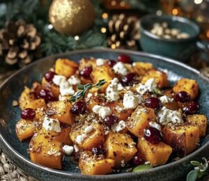 Crispy Honey-Roasted Butternut With Cranberries, Feta & Pumpkin Seeds Recipe